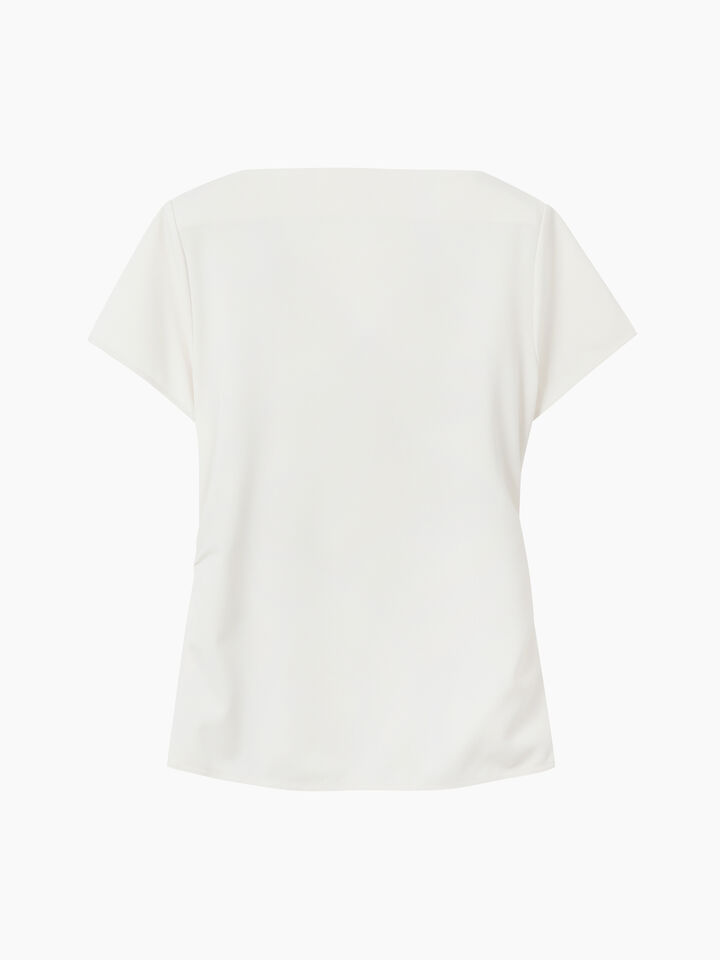White draped top - sisley k top - Blanc | Sisley K image number 2